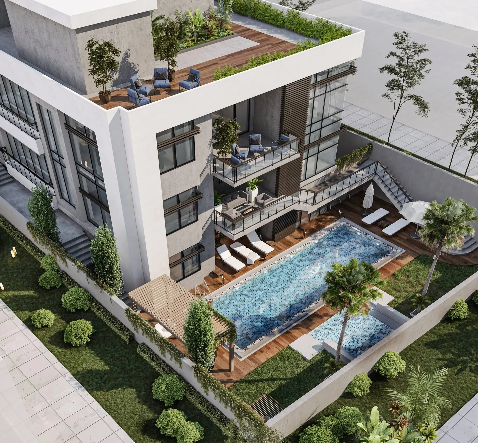 Modern villa design with pool and roof deck in Cagayan de Oro